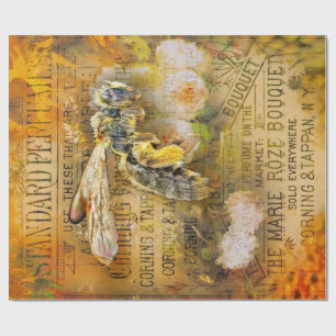 Bee Vintage Wrapping Paper