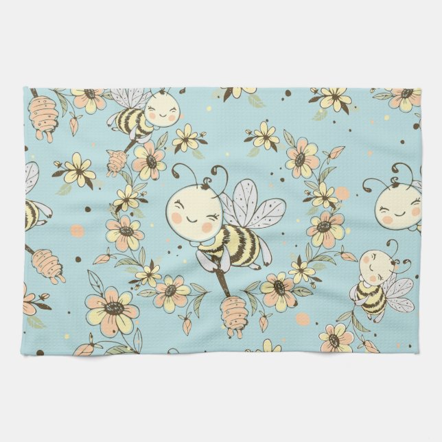 Bee Wall Decor Tea Towel (Horizontal)