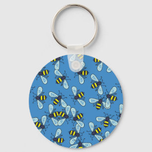 Bee Wallpaper Key Ring