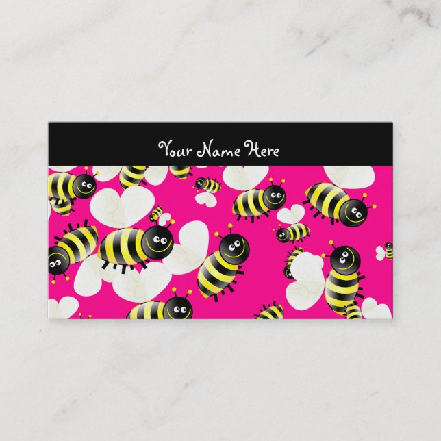 Bee Wallpaper, Your Name Here Business Card (Front)