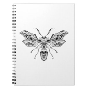 Bee-Wasp Tattoo Spiral Notebook