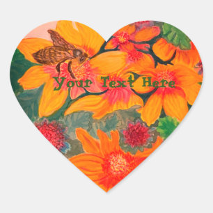 Bee Wedding Heart Sticker