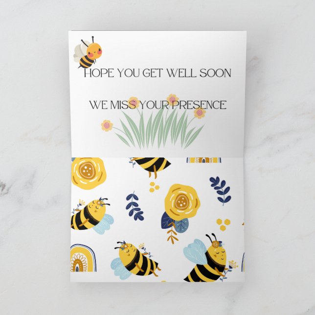 BEE WELL SOON THANK YOU CARD (Inside)