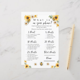 Bee what's on your phone baby shower game