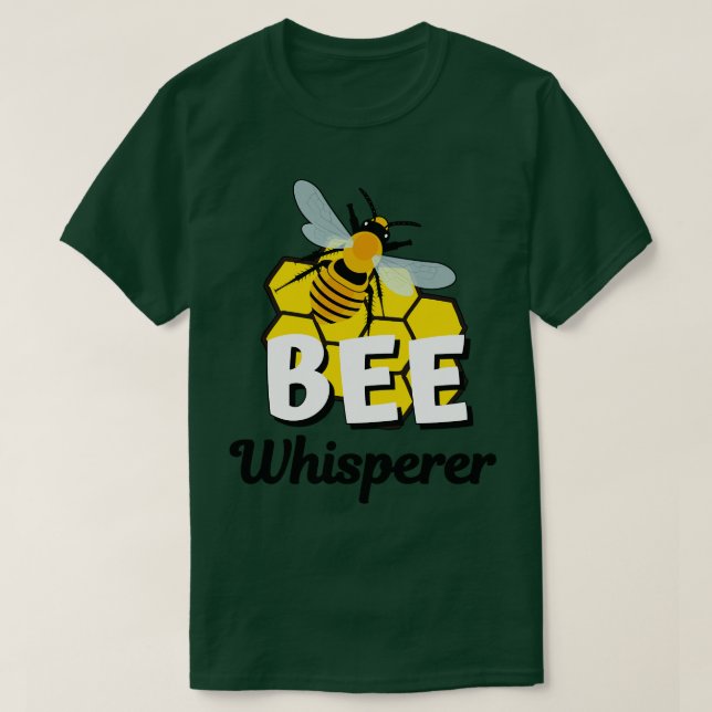 Bee Whisper Honey Bees Honeycomb T-Shirt (Design Front)