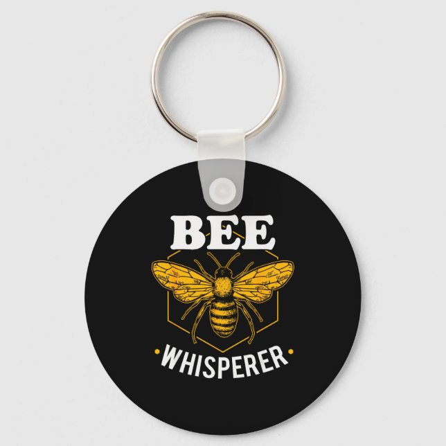 Bee Whisperer - Funny Beekeeng &amp; Beekeeper  Key Ring (Front)