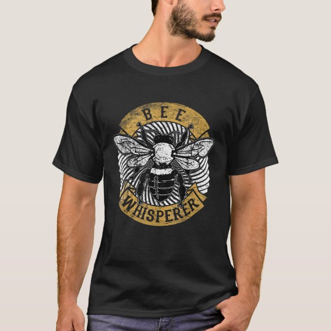 Bee Whisperer Funny Honey Pollen Bees Beekeeping H T-Shirt (Front)