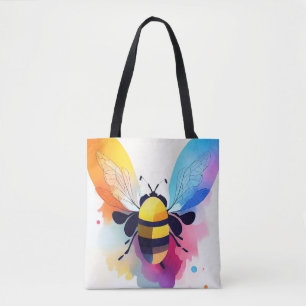 Bee Wild Nature Animal Color Art Painting Tote Bag