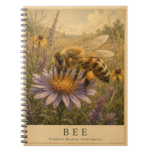 Bee Wildflower Meadows VINTAGE Notebook