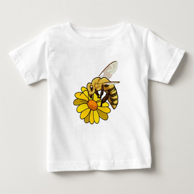 Bee with Blossom Baby T-Shirt (Front)