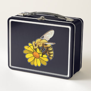 Bee with Blossom Metal Lunch Box