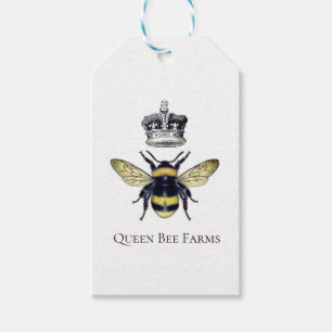 Bee With Crown Apiary Or Farm Gift Tags