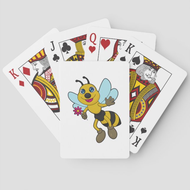 Bee with Flower Playing Cards (Back)