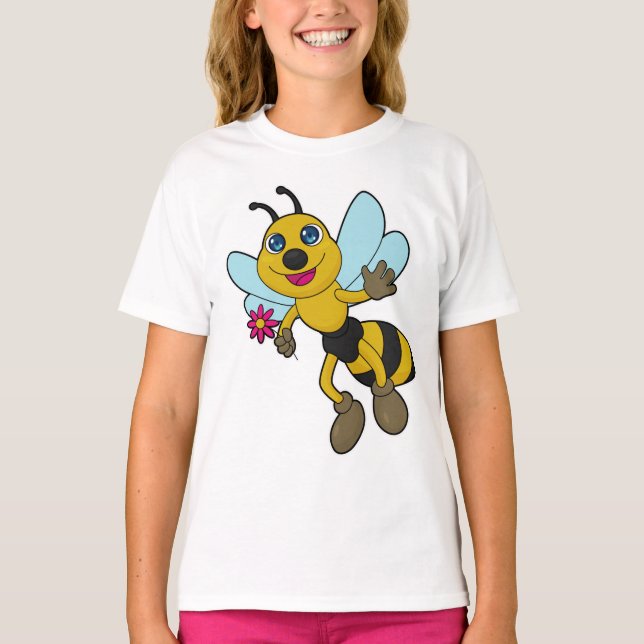 Bee with Flower T-Shirt (Front)
