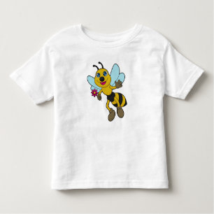 Bee with Flower Toddler T-Shirt
