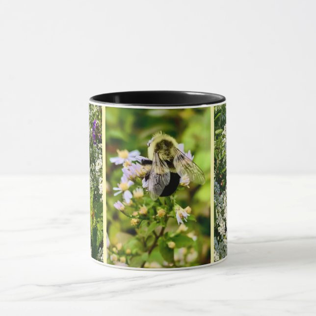 Bee with flowers mug.  mug (Center)