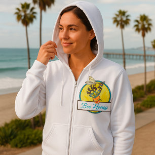 Bee With Honey Jar Vintage Beekeeper Hoodie