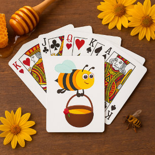 Bee With Honey Playing Cards