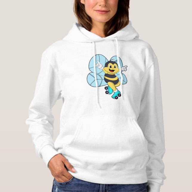 Bee with Roller skates Hoodie (Front)