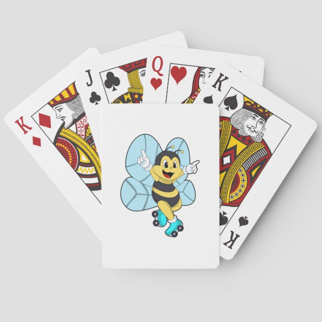 Bee with Roller skates Playing Cards (Back)