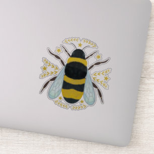 Bee with stars and leaves