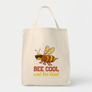 Bee with sunglasses saying Bee Cool  Tote Bag