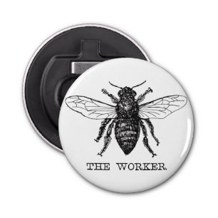 Bee Worker Honey Black Bumblebee Bottle Opener