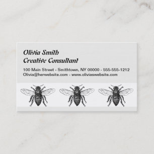 Bee Worker Honey Black Bumblebee Business Card