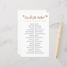 Bee "Would She Rather" Bridal Shower Game