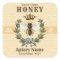 Bee Wreath and Crown Honey Jar 3 SQUARE