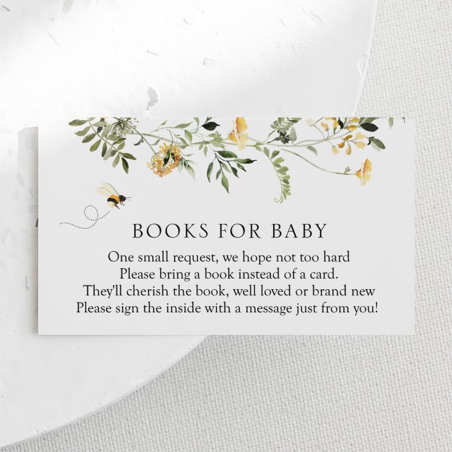Bee Yellow Wildflowers Books for Baby  Enclosure Card (Creator Uploaded)