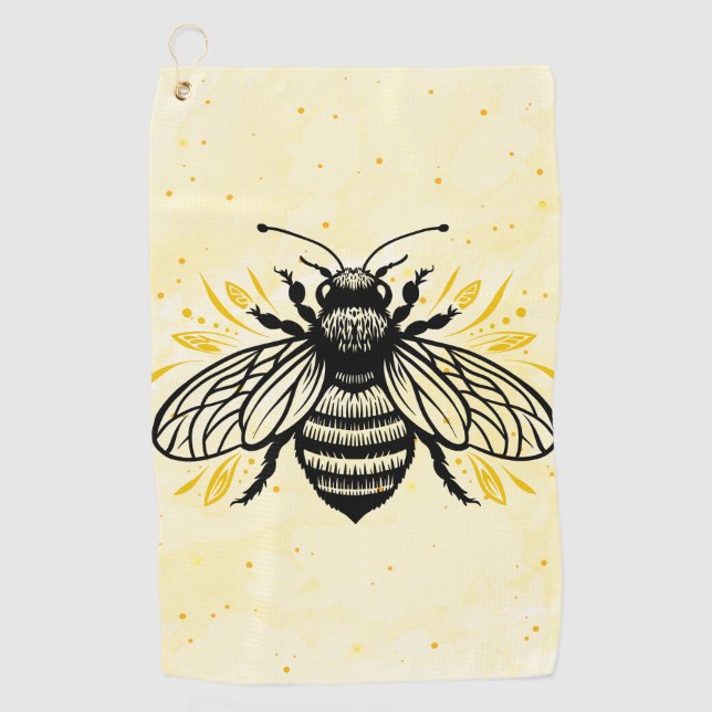 Bee-yond Beautiful Golf Towel (Front)