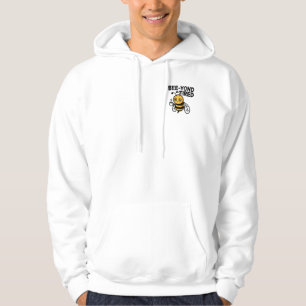 Bee‑yond Tired  – Cute Tired Bee Pun Hoodie