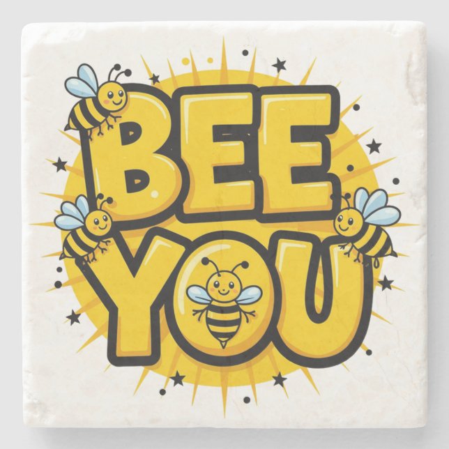 Bee You Stone Coaster (Front)