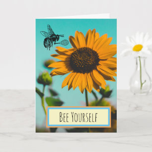 Bee Yourself Bumblebee Tennis Card