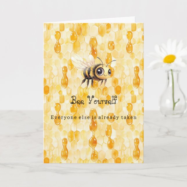 Bee Yourself Gold Honey Card (Small Plant)