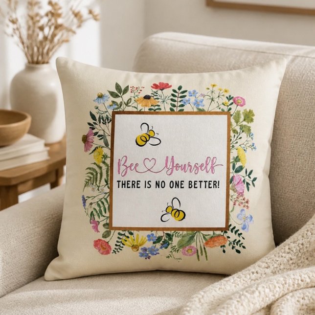 Bee Yourself Motivational Cushion (Creator Uploaded)