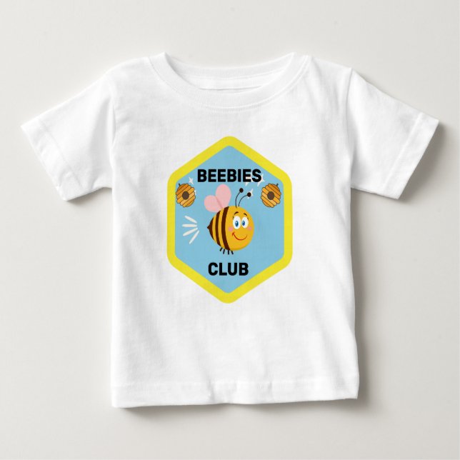 Beebies Club | Funny Personalised Template  Baby T-Shirt (Front)