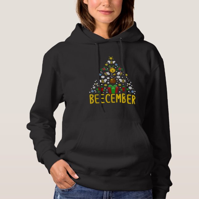 Beecember Bees Beekeeping Christmas Beekeeper Hoodie (Front)