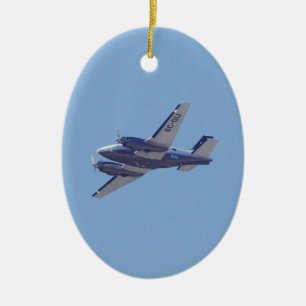 Beech B90 King Air Ceramic Tree Decoration