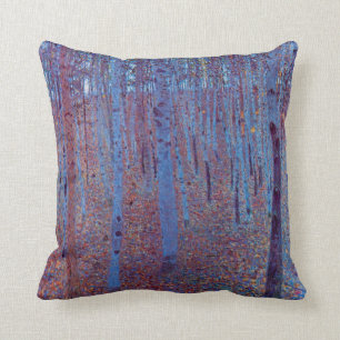 Beech Forest by Gustav Klimt Cushion