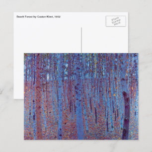 Beech Forest by Gustav Klimt, Vintage Art Nouveau Postcard