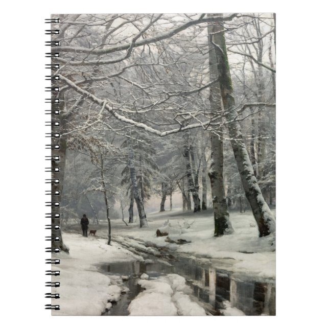 Beech Forest, Winter by Anders Andersen-Lundby Notebook (Front)