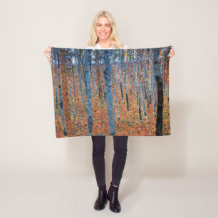Beech Grove, Gustav Klimt Fleece Blanket