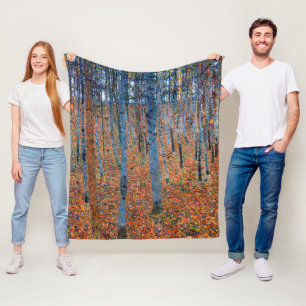 Beech Grove, Gustav Klimt Fleece Blanket