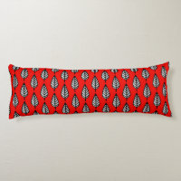 Beech leaf pattern - Red, black and grey / grey