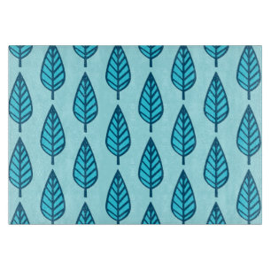 Beech leaf pattern - Shades of sky blue Cutting Board