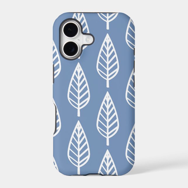 Beech leaf pattern - Sky blue and white (Back)