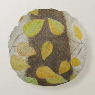 Beech Leaves Round Cushion