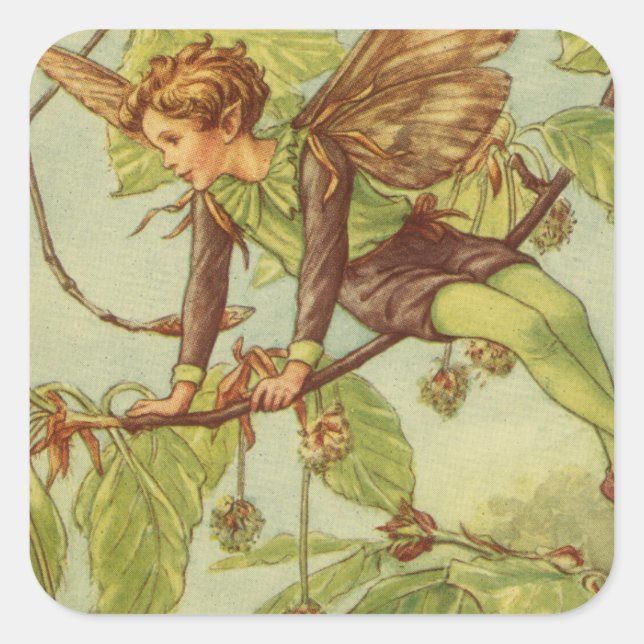 Beech Tree Fairy by Vision Studio Square Sticker (Front)